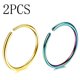 thumbnail image 1 of 2 uds 20G 0,8mm anillo de nariz falso fino tabique helicoidal Piercing de fosa nasal Labret labio Piercing falso cartílago de titanio pendientes falsos aro Tan Jianjun unisex, 1 of 2