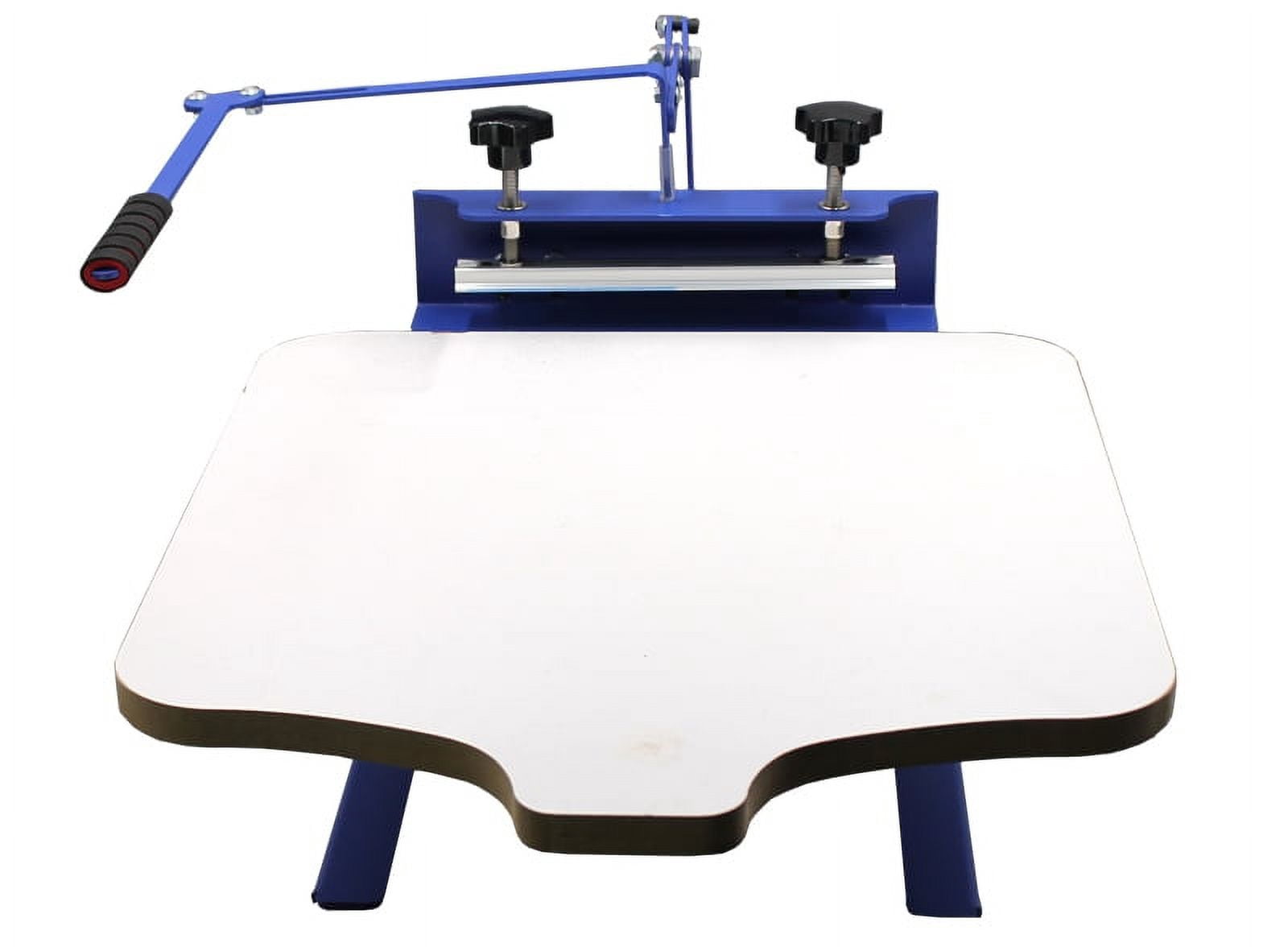 INTBUYING 1 Color 1 Station Silk T-Shirt Screen Printing Machine DIY Fabric Press for T-Shirt Clothing Hats Adjustable Blue