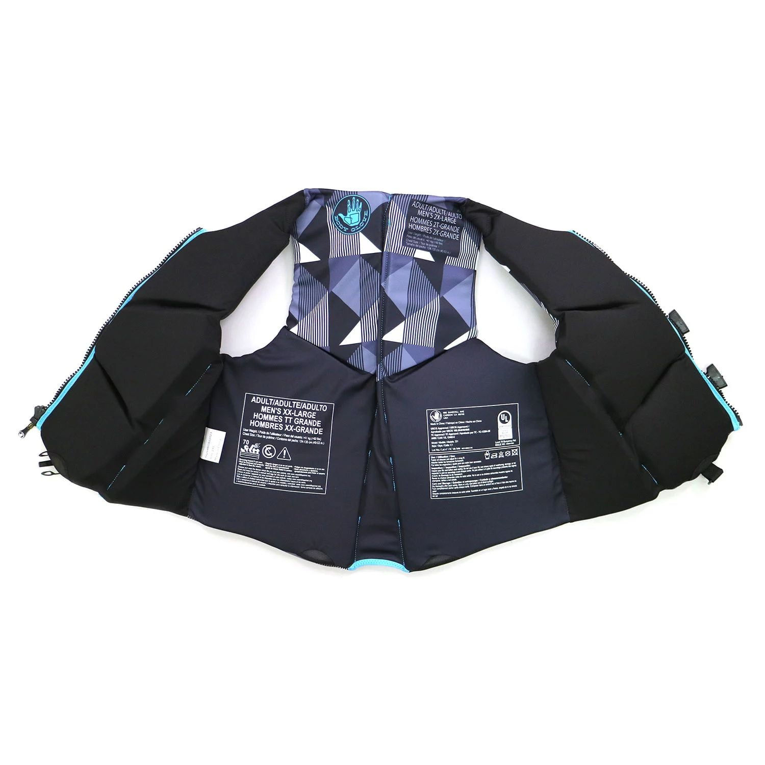 BODY GLOVE Men's Segmented PFD U.S. Coast GuardApproved PFD In Black, XL