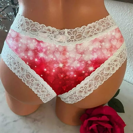 

XIAOFFENN Women s Sexy Lingerie Lace Panties Cute Retro Printed Lingerie Pajamas