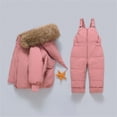thumbnail image 6 of Boys Girls 2-Piece Snowsuit Puffer Jacket and Skibib Snow Pants Cold Weather Winter Warm Clothes Litter Kids, 6 of 8