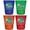 Multicolor (4-Pack), variant on Punta Cana Dominican Republic Design B Souvenir Full Color 2 oz Round Shot Glass Red