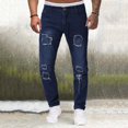 thumbnail image 2 of Ketyyh-chn99 Pants for Men Designer Fashion Mens Slim Fit Skinny Denim Jeans Blue,2XL, 2 of 5
