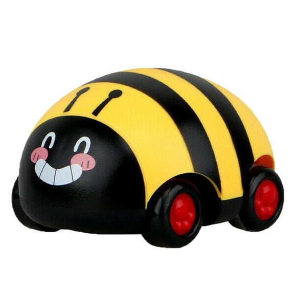 Fridja 1PCS Children's Cartoon Cute Plastic Insect Pull Back Truck Children's Toy, Yellow