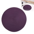 thumbnail image 2 of Round Braided Placemats, Non-Slip Washable Circle Woven Cotton Yarn Placemats, Durable Fashionable Decoration for foyer countertop,Christmas Wedding Party and Home Kitchen Dining Table Use, 2 of 5
