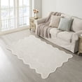 thumbnail image 5 of My Texas House Stella Ivory Scallop Wool Indoor Area Rug, 5' x 7', 5 of 6