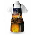 thumbnail image 3 of Fantasy Apron Alien Planet with Earth Moon and Mountain Fantasy Sci Fi Galactic Future Cosmos Art, Unisex Kitchen Bib Apron with Adjustable Neck for Cooking Baking Gardening, Multi, by Ambesonne, 3 of 3