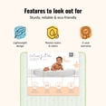 thumbnail image 3 of Dream On Me Sunset 3” Extra Firm Fiber Portable / Mini Crib Mattress | Waterproof Vinyl Cover | Greenguard Gold Certified | 10-Year Warranty | Green Floral, 3 of 8