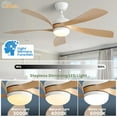 thumbnail image 4 of Sofucor 52" Smart Ceiling Fan, Indoor/Outdoor Ceiling Fans with Lights and Remote, Works with Alexa/Google/App, 3-Color Light 6-Speed Timing, 4 of 9