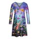 thumbnail image 4 of Vestido de jersey con cuello en V y manga larga estampado a la moda para mujer Pompotops hdfakjf8396, 4 of 5