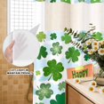 thumbnail image 3 of No Hook Shower Curtain, St. Patrick's Day Shower Curtains for Bathroom with See Through Top Window, Green Lucky Shamrock Leaves Cloud Blue Waterproof & Washable Bath Curtain Standard 72"x72", 3 of 9
