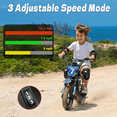 thumbnail image 3 of East doll 36V Electric Dirt Bike for Kids, Peak 700W Kids Electric Dirt Bikes, Electric Kids Dirt Bike for Boys Girls Aged 4-10Y, 3-Speed, Max 15.5 Mph, 13.7 Miles Long Range, 3 Light Modes, Blue, 3 of 8