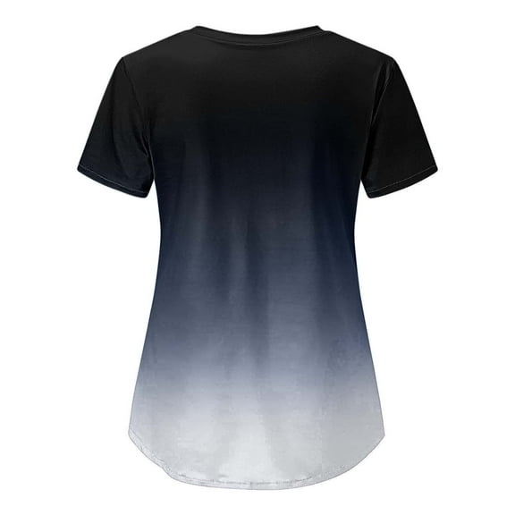 Rezuofi 1 Pcs Womens Summer Tops 2025 V Neck Short Sleeve Shirts Trendy Dressy Casual Vacation Outfits Printed