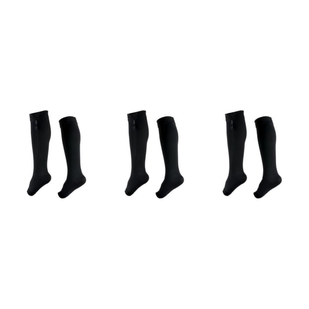Qarigey Medias de compresión graduadas multifuncionales de poliuretano para hombres y mujeres: versátiles y confiables High black L Type1 NO1