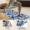 thumbnail image 4 of Blue White Tie Dye Mandala Pattern Hot Yoga Mat Towel Non Slip for Hot Yoga - Quick-Drying Yoga Mat Cover with 4 Corner Pockets with Travel Bag - Hot Yoga Towel Non Slip 74"x26", 4 of 6