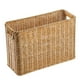thumbnail image 1 of Cesta de Almacenamiento de Plástico Estilo Japonés Trenzado con Asas Laterales Organizador Rectangular para Revistas Libros Y Armarios Adecuada para E Marrón claro, 1 of 9