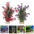 thumbnail image 1 of UPOUART 2PCS Realistic Aquarium Plants Plastic Assorted Tank Bonsai Tree, 1 of 6