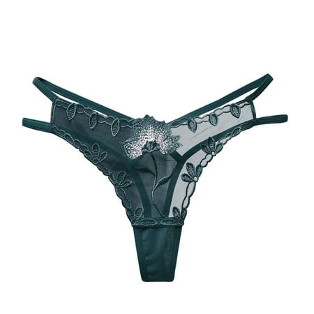 Bigersell Womens Briefs Underwear Clearance Bikini Underwear Women Bikini Panty Style P-1062 Polyester Bikini Panties Ladies Thong Underwear Briefs High Waist Women s Panties Green One Size