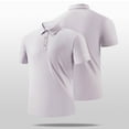thumbnail image 2 of Afdoent Men's Polo Shirts Male Leisure Fashion Business Ice Silk Stretch Mesh Short Sleeve Tops Polo Shirt Casual Bussiness, 2 of 4