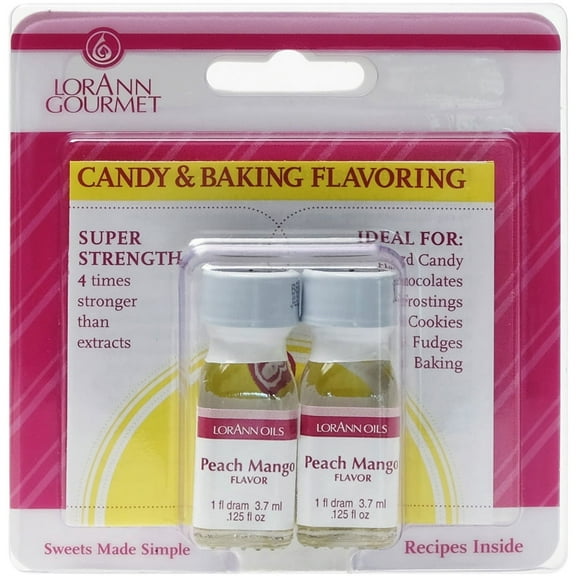 Candy & Baking Flavoring .125oz 2/Pkg-Peach Mango