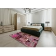 thumbnail image 4 of Ahgly Company Indoor Square Abstract Purple Pink Patchwork Area Rugs, 7' Square, 4 of 6