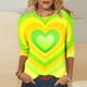 thumbnail image 1 of Xuyuer Valentine's Day 3/4 Sleeve Tee - Ladies' 3/4 Sleeve Printed T-Shirt for Romantic Date Nights, Love-Themed Photo Shoots, Unique Heart Pattern Statement Wear & Couples' Matching Style, 1 of 6