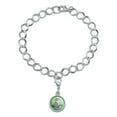 thumbnail image 2 of Kawaii Cute Cat with Bird Feathers Silver Plated Bracelet with Antiqued Charm, 2 of 4