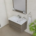 thumbnail image 6 of Alya Bath Paterno 36" Modern Wood Wall Mounted Bathroom Vanity in Gray, 6 of 7