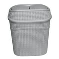 thumbnail image 5 of Bath Bliss 2.5 gal Sailor Knot Plastic Swing Top Bathroom Trash Can, Gray, 5 of 6