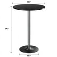 thumbnail image 6 of Homall Bistro Pub Table Round Bar Height Cocktail Table Metal Base MDF Top Obsidian Table with Black Leg 23.8-Inch Top, 39.5-Inch Height, Black, 6 of 8