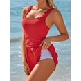 thumbnail image 3 of Asoul Swim Rompers for Womens Tummy Control V Neck Swimsuits with Shorts One Piece Modest Bathing Suits Full Coverage 2026, 3 of 8