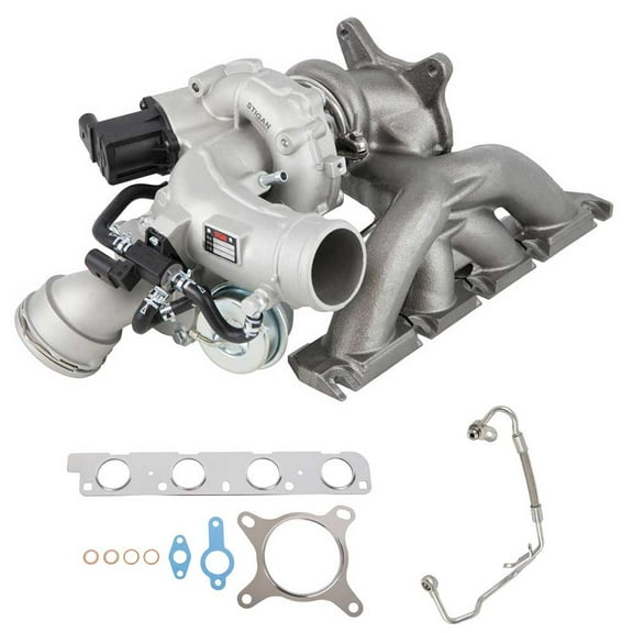 Stigan Turbo w/ Turbocharger Gaskets & Oil Feed Line For VW Tiguan Jetta GLI Golf GTI Passat CC Eos Audi A3 Q3 2.0T CCTA