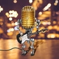 thumbnail image 5 of Naittoop Desk Lamp,Handmade Vintage Microphone Guitar Robot Table Lamp LED Bulbs Wall Lamp Home Desktop Decoration Height 8.5 inch,Width 4 inch and Depth 3 inch (with Lamp), 5 of 7