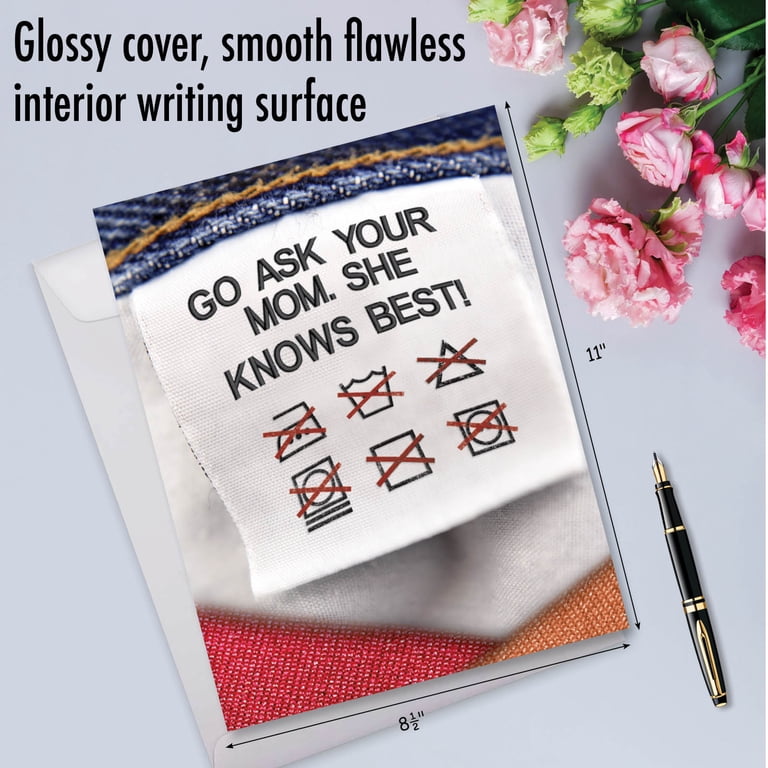 NobleWorks Jumbo Funny Mother's Day Card - 8.5x11 Inch Oversized Greeting Card With Envelope (Mom Was Right)