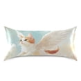 thumbnail image 3 of Cute Flying Cat Pillowcases Soft Satin Pillow Covers Decorative Rectangle Envelope Closure for Women Men, 3 of 8