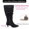 thumbnail image 3 of LOVE STEETLY Women's Extra Wide Calf Knee‑High Slouchy Boots, True Wide Width Kitten Heel Plus Size Comfort Boot., 3 of 7