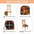 thumbnail image 4 of Pioneer Flower Seat Covers for Dining Room Chairs Set Of 4,Stretch Printed Washable Chair Seat Cover with Elastic Ties and Button,Removable Waterproof Couch Cushion Covers, 4 of 6