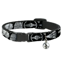 Star Wars Breakaway Cat Collar With Bell, Plastic Clip, Easy Adjustable, Star Wars Ships and Vehicles Black Grays, 8.5 to 12 Inches 0.5 Inch Wide