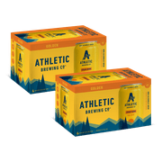 Athletic Brewing Company Upside Dawn Craft Golden Ale, Craft Non-Alcoholic Beer, Two 6 packs, 12 fl oz, <0.5% ABV