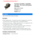thumbnail image 2 of Front Door Lock Striker - Compatible with 1980 - 1991 Ford E-350 Econoline Club Wagon 1981 1982 1983 1984 1985 1986 1987 1988 1989 1990, 2 of 2