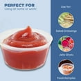 Condiment Cups with Lids, 100 Sets 2 oz Disposable Small Plastic