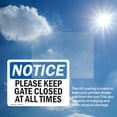 thumbnail image 6 of (2 Pack) Please Keep Gate Closed At All Times OSHA Notice Sign, 6 of 7