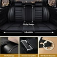thumbnail image 5 of WRWolf Seat Cover Fit for Ford Ecosport 2018-2025 Waterproof Car Seat Covers Full Set 5 Seats Faux Leather Car Seat Cushion Protector Compatible Airbag,Black, 5 of 7