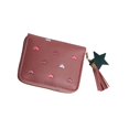 thumbnail image 1 of Women's Large Capacity PU Leather Heart Shaped Foldable Multi Functional Wallet Card Case Purse & Makeup Bag, 1 of 8