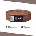 thumbnail image 2 of Fadi Sports Durable Solid Martial Arts Belt for Karate Taekwondo Judo Aikido – Adjustable – Brown – 2, 2 of 7