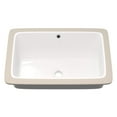 thumbnail image 3 of Novatto NP-U233921BN Rectangular White Undermount Sink with Brushed Nickel Overflow Drain, 3 of 8