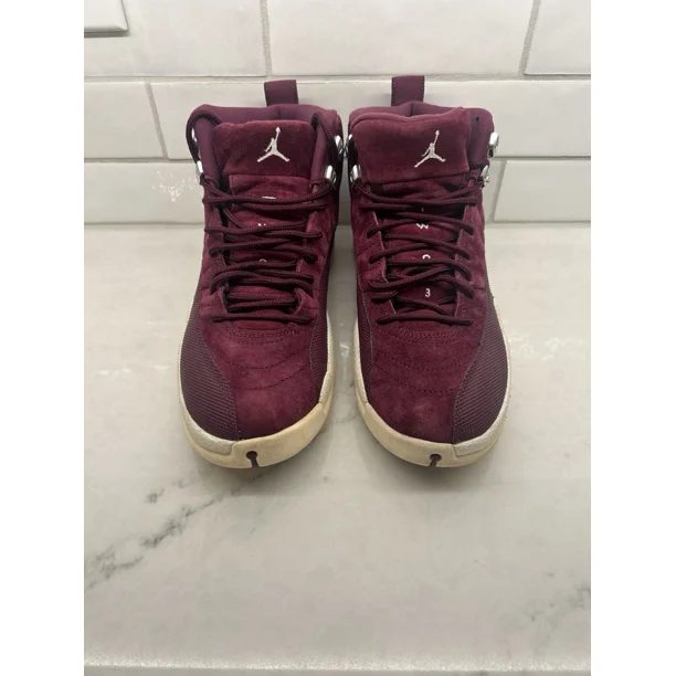 Ni - ke Ni - ke Sneakers Mens Sz 8 Air Jordan 12 130690-617 Bordeaux Casual Athletic Shoes
