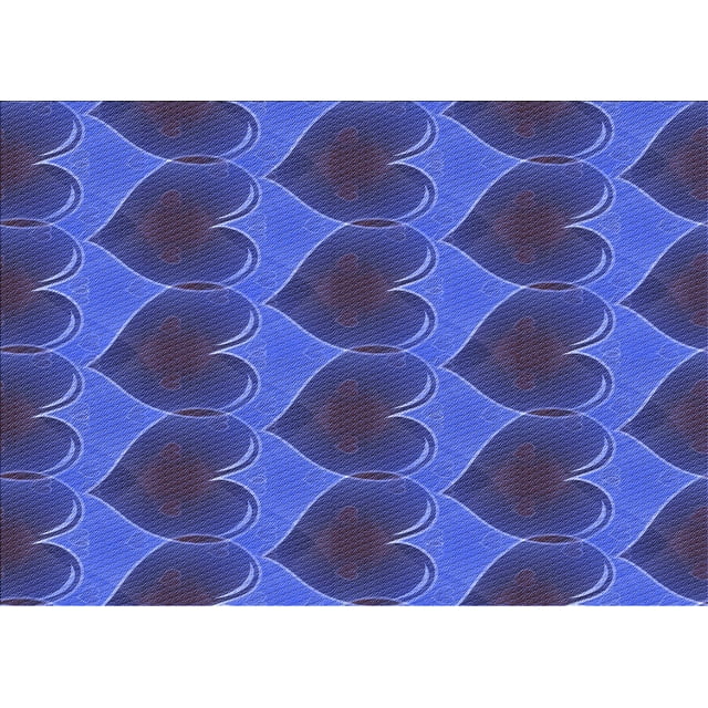 Ahgly Tapis Rectangulaire Lavable en Machine Intérieur Transitionnel Bleu Saphir, 5 Pieds x 8 Pieds