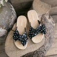 thumbnail image 4 of ZTTD Women's Shoes Wear Non-Slip Comfortable Fashion Bow Polka-Dot Slippers Black, 4 of 9