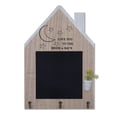 thumbnail image 5 of Hanging Wooden Board Key Holder with 3 Hooks Wooden Black Board for Entrance Hallway, 5 of 5
